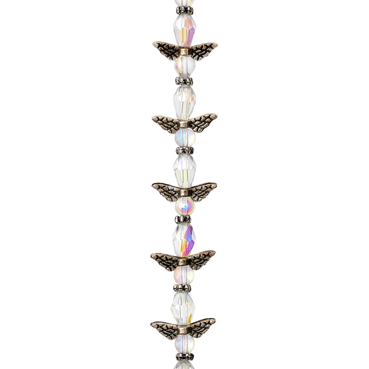 Glass, Metal & Crystal Mini Angel Beads, 12mm by Bead Landing™